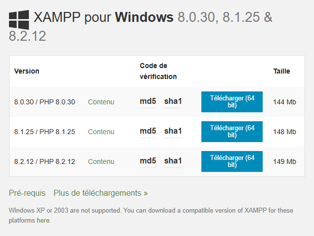 Télécharger gratuitement XAMPP