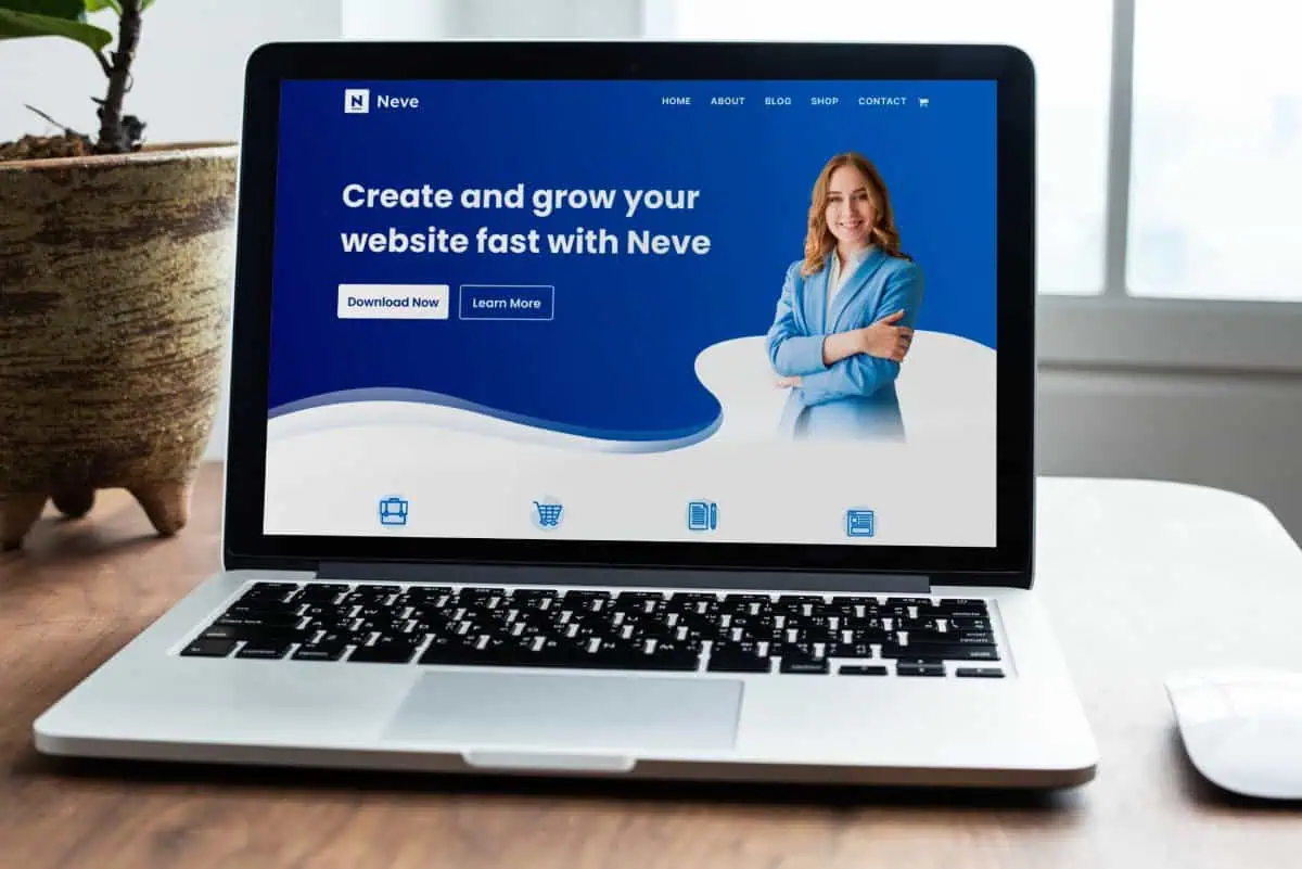 Le thème WordPress Neve, conçu avec une approche "mobile-first" pour une vitesse optimale.